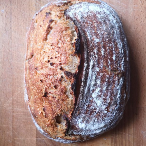 White and Rye Sourdough Bread